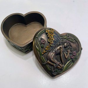 Summit Collection Arcadia, CA Fairy Heart Shaped Resin Jewelry/Trinket Box